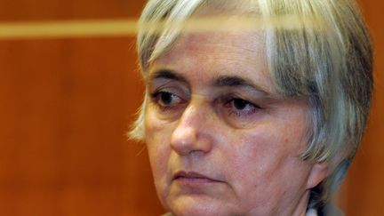 Monique Olivier au tribunal de Charleville-Mézières, dans les Ardennes, en mai 2008. (FRANCOIS NASCIMBENI / AFP)